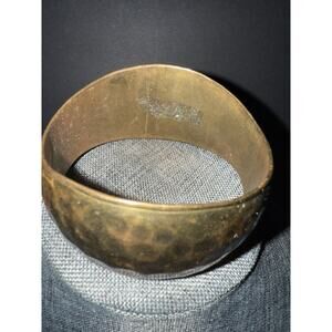 Vintage Brass Bangle Cuff Bracelet Boho Art To Wear Casual Festival